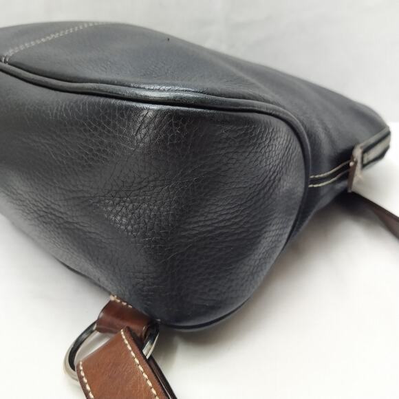Dooney & Bourke Black Pebbled Leather Top Handle Zipper Closure Backpack main image 4